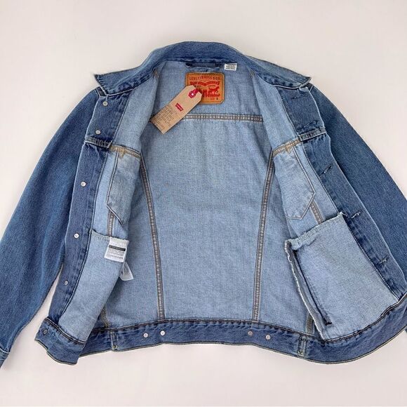 NWT Levis Light Stonewash Denim Jean Trucker Jacket - Picture 8 of 11